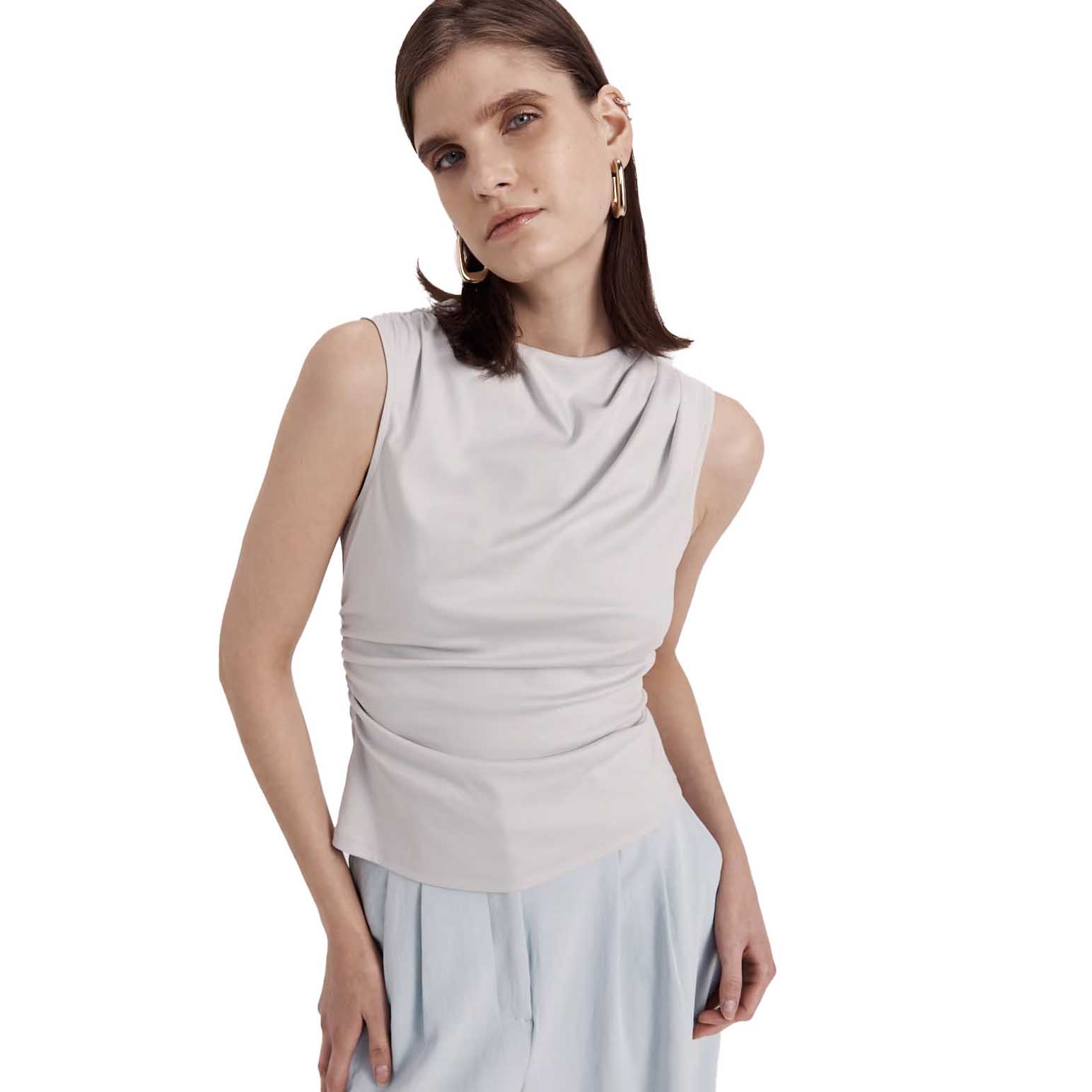 SABA Dana Drape Detail Top